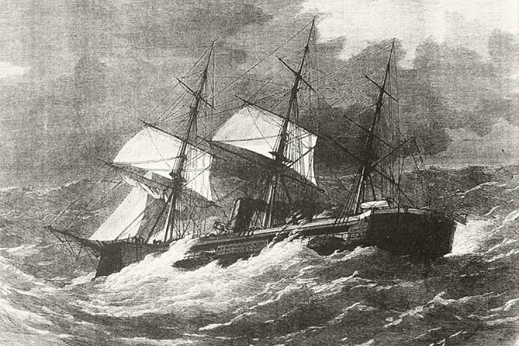 The_sinking_of_HMS_Captain as featured in the Illustrated London News 24 Sept 1870